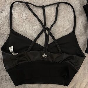 ALO Yoga Black Strappy Sports Bra size XS